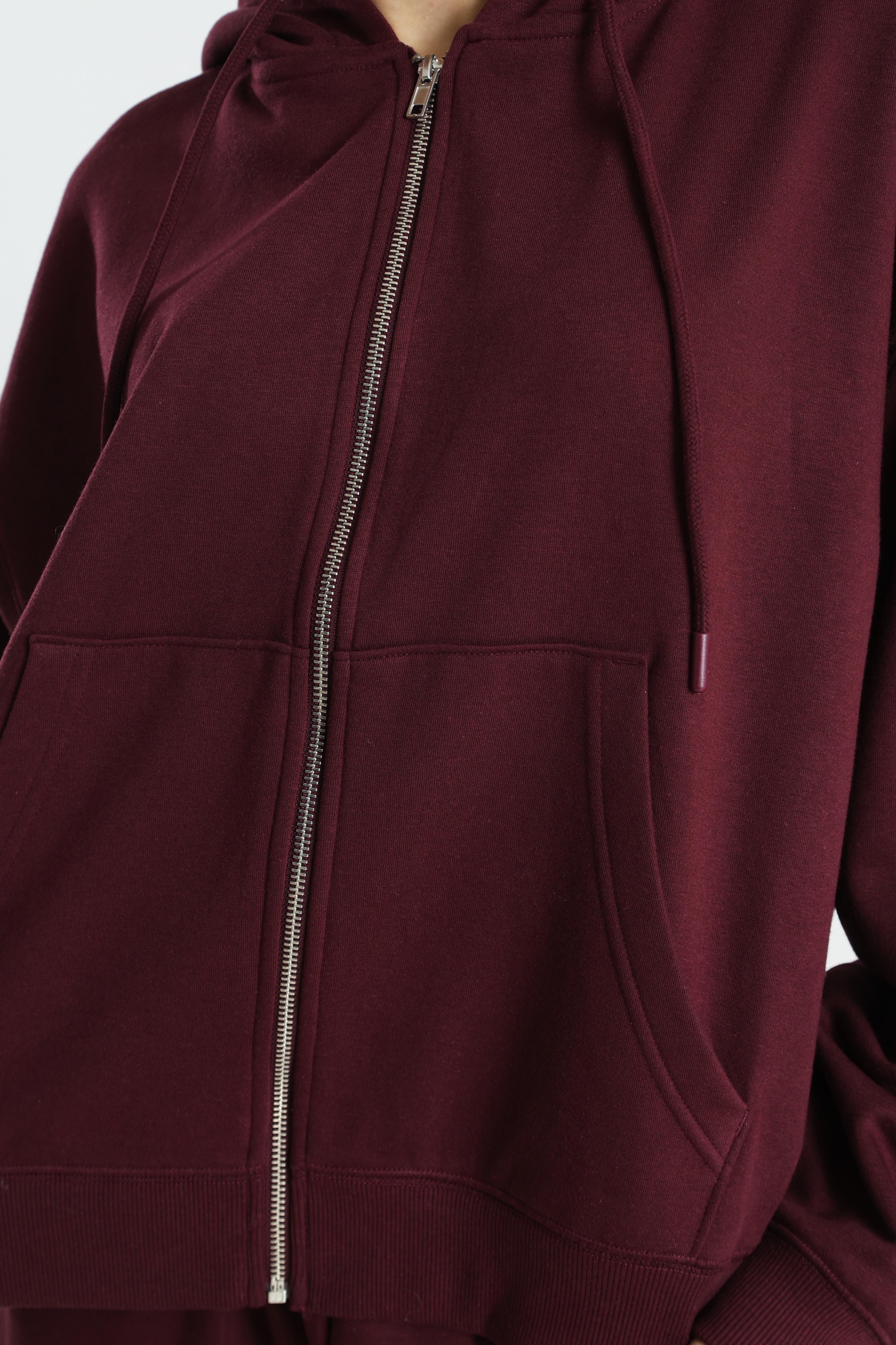 Sweat à capuche - Bordeaux