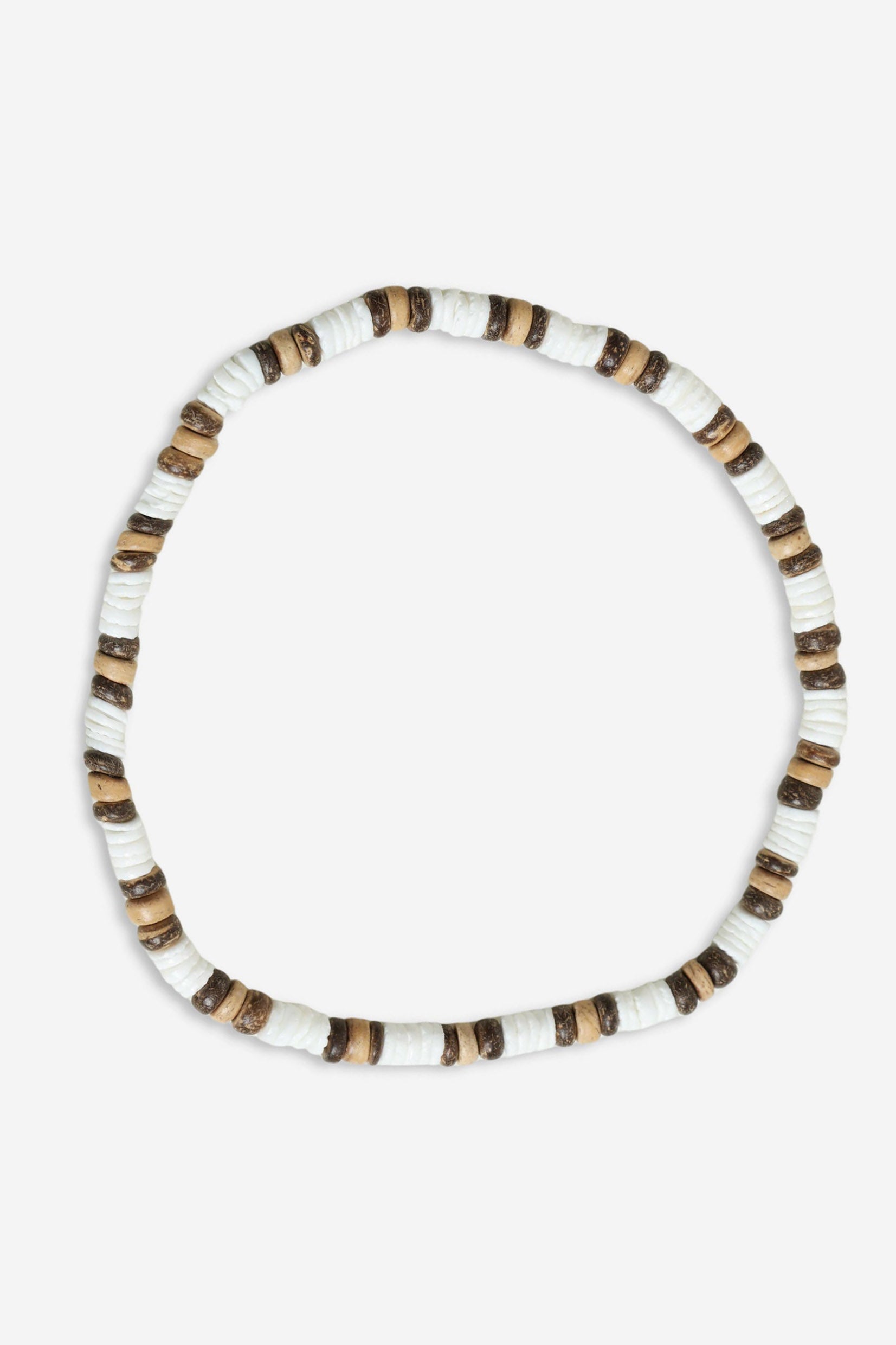 Halskette - White + Brown + Beige