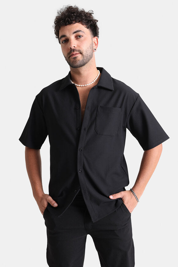 Camicia strutturata - Nero