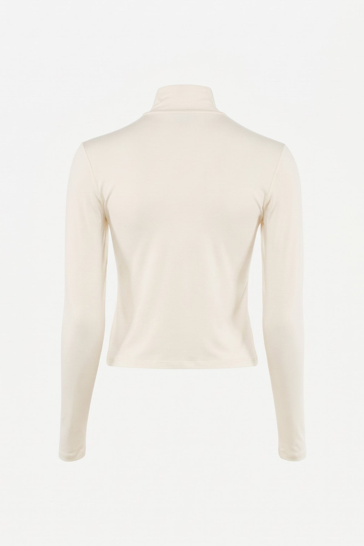 Cropped long-sleeve shirt - Cream White
