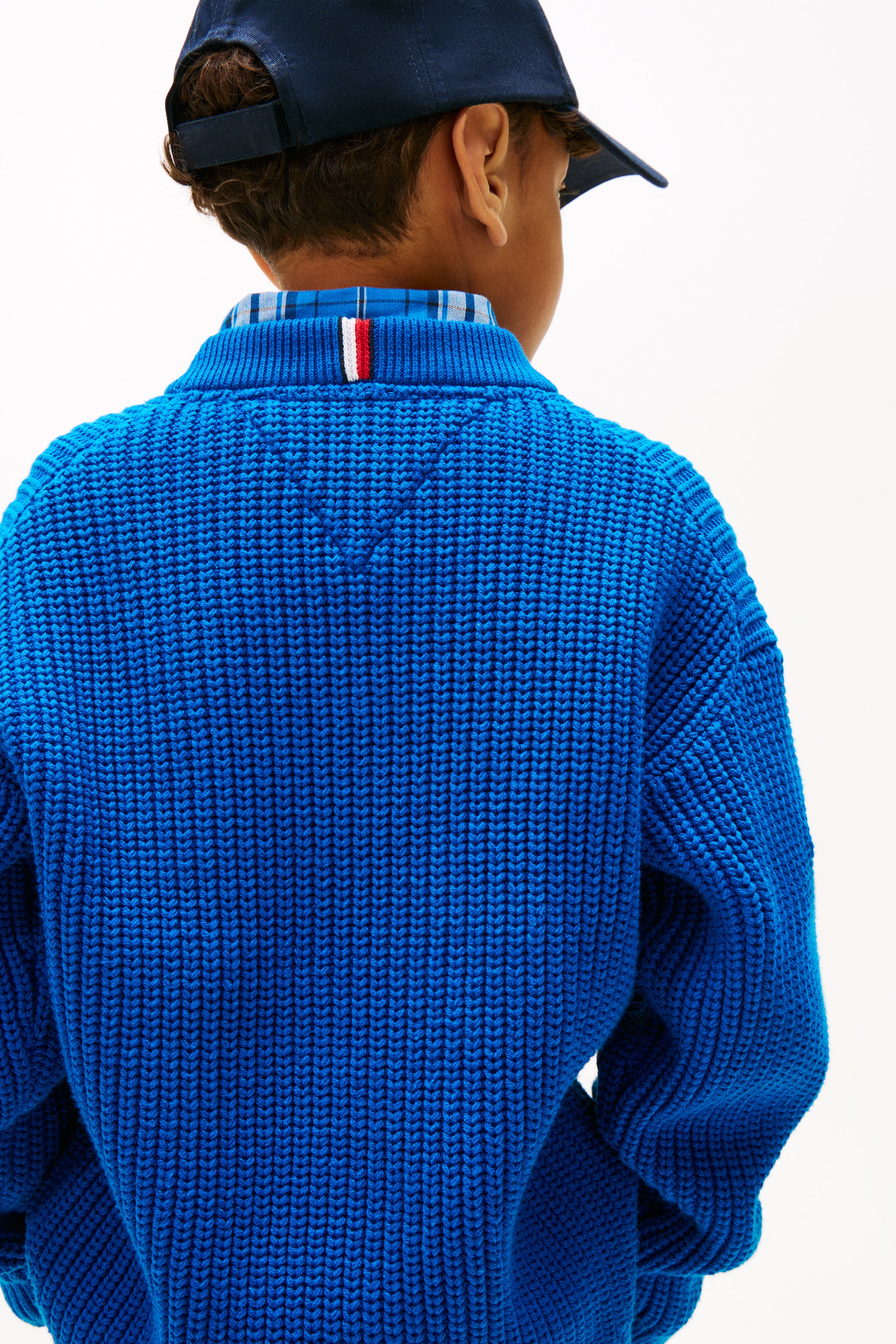 Gerippter Strickpullover - Vibrant Indigo