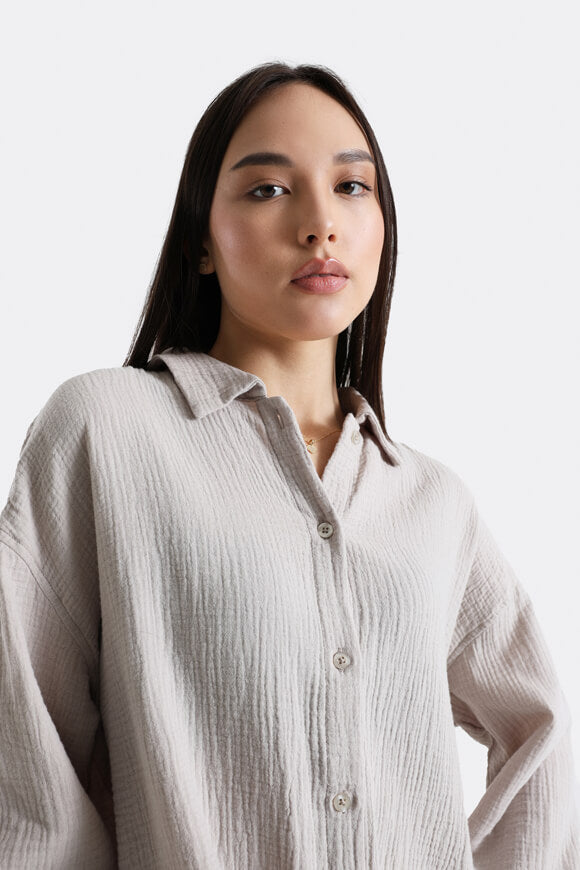 Chemise oversize en mousseline - Stone