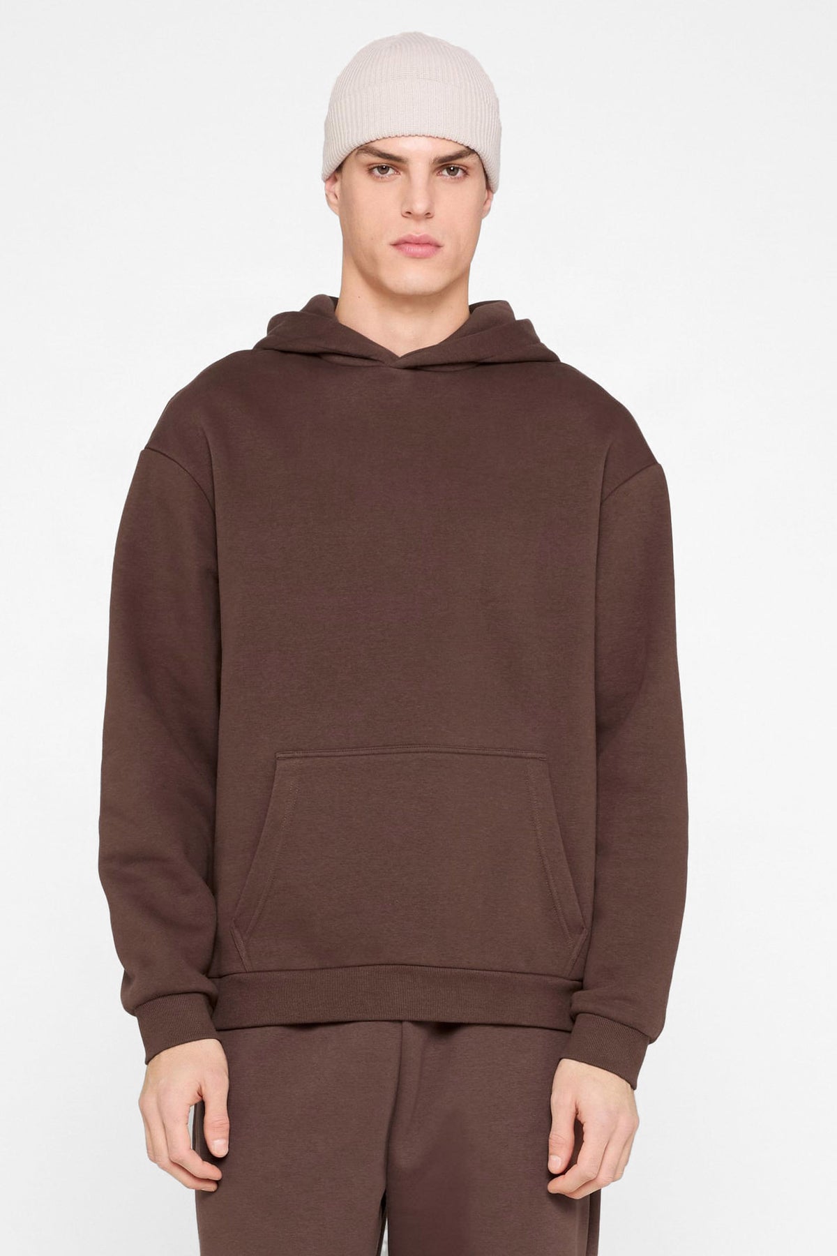 Fluffy Kapuzensweatshirt - Chocolatebrown