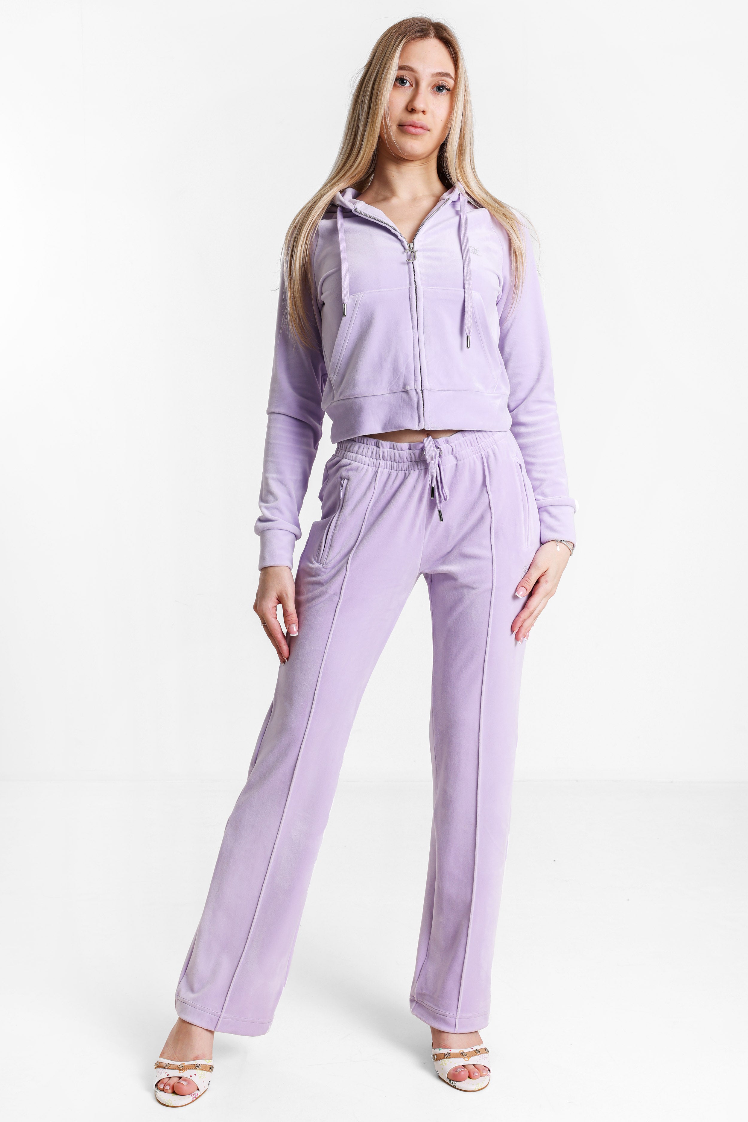 Madison Samt Crop Jacke - Pastel Lilac