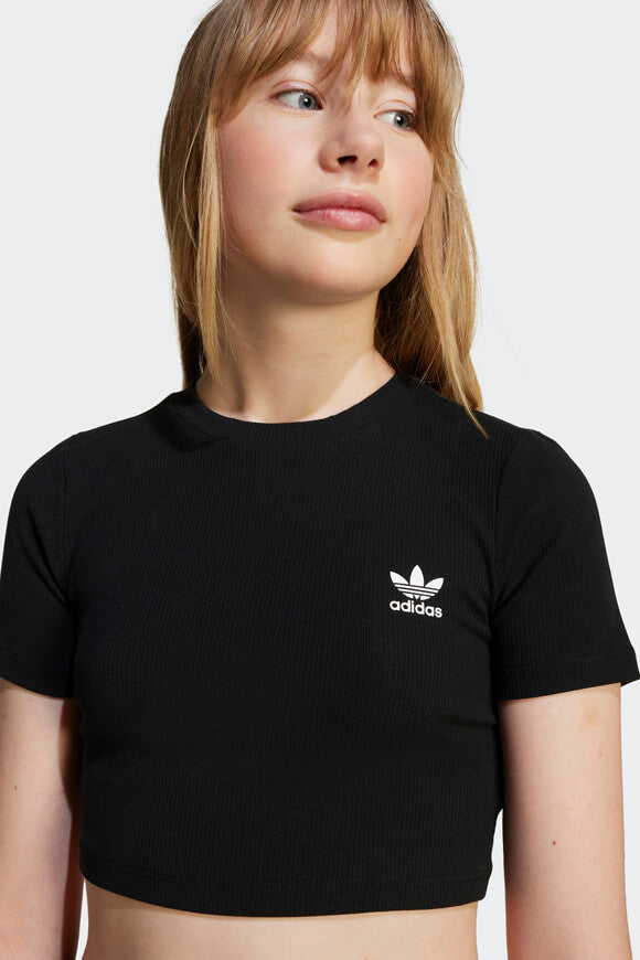 T-shirt à côtes - Noir