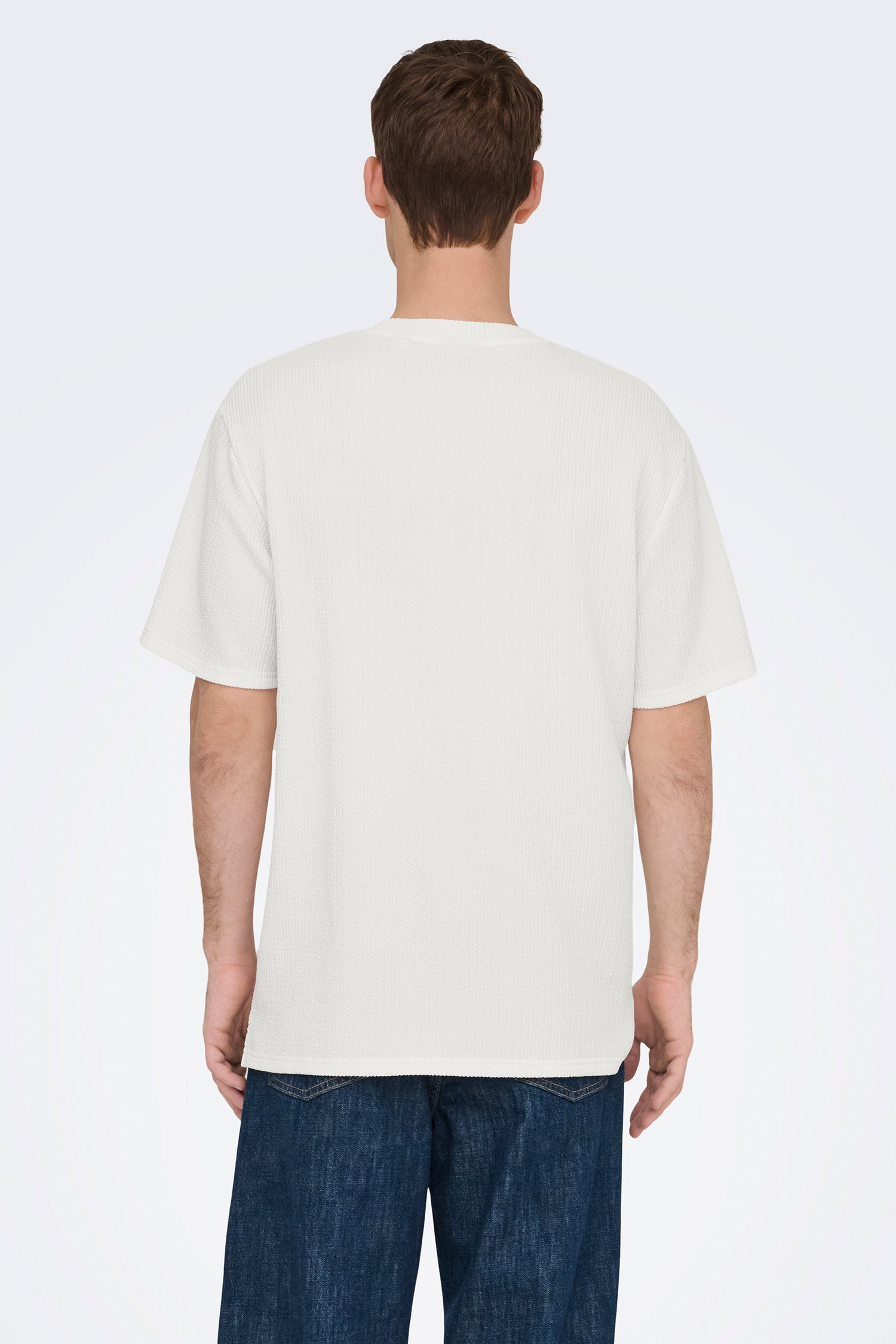ONSLAZIO t-shirt plissé - Cloud Dancer