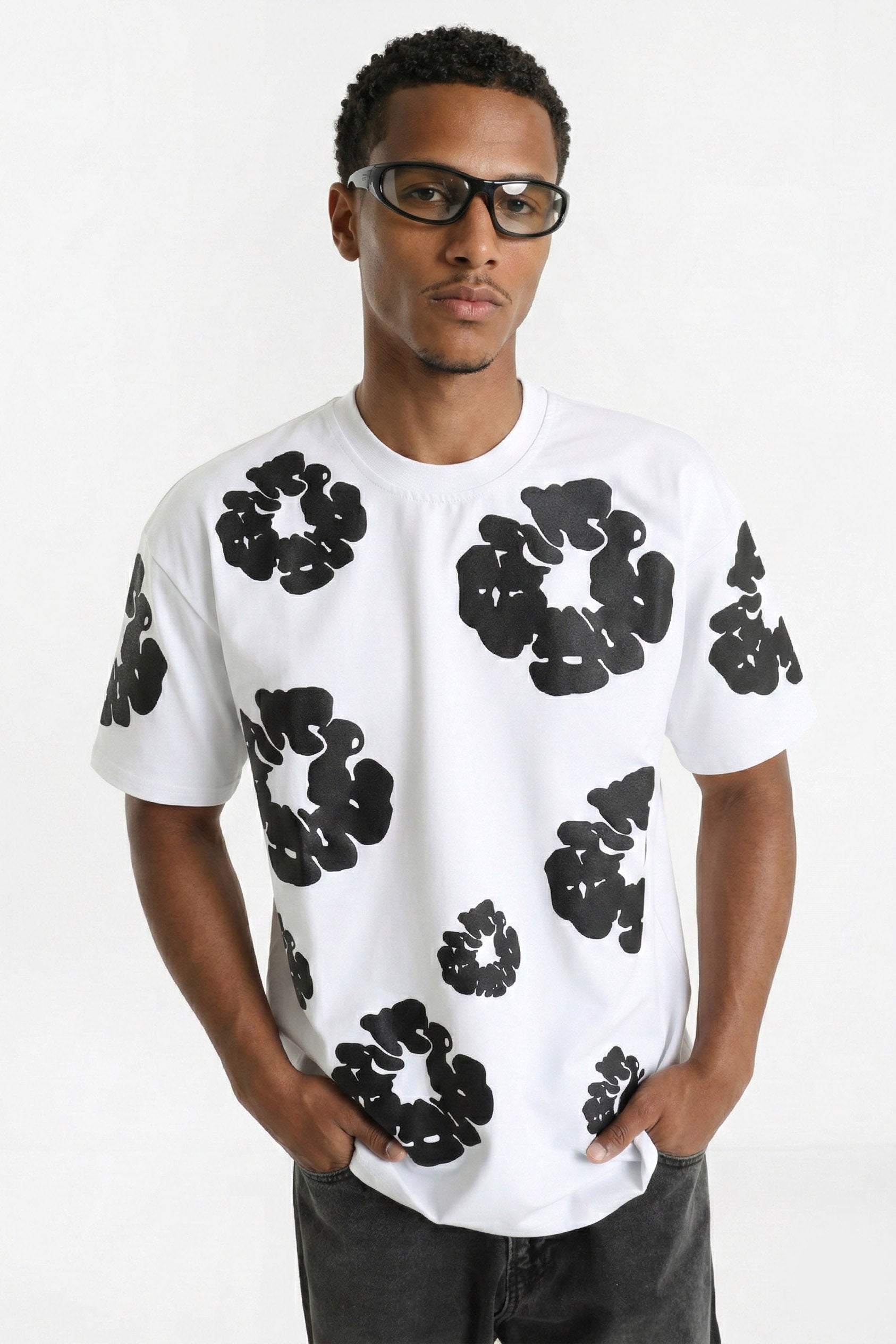 T-Shirt - White + Black