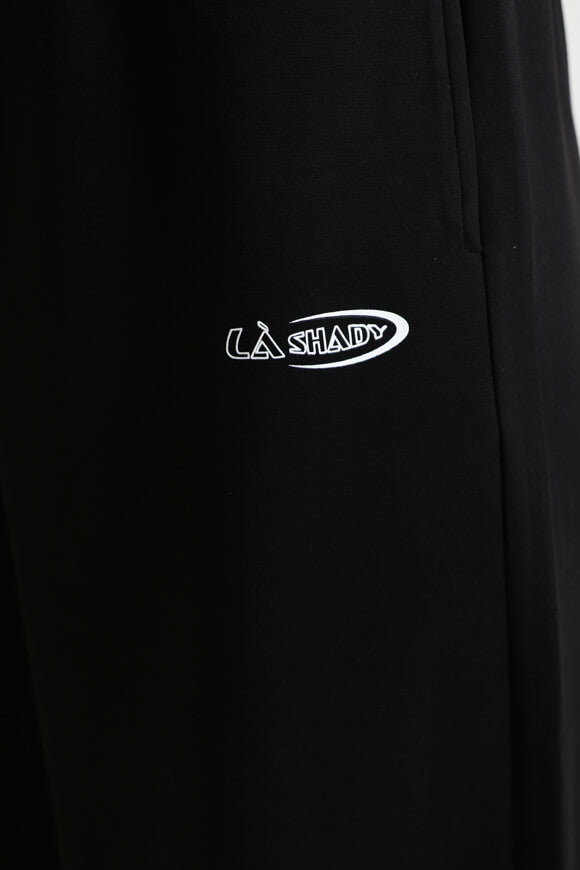 Wide Leg Hose - Schwarz