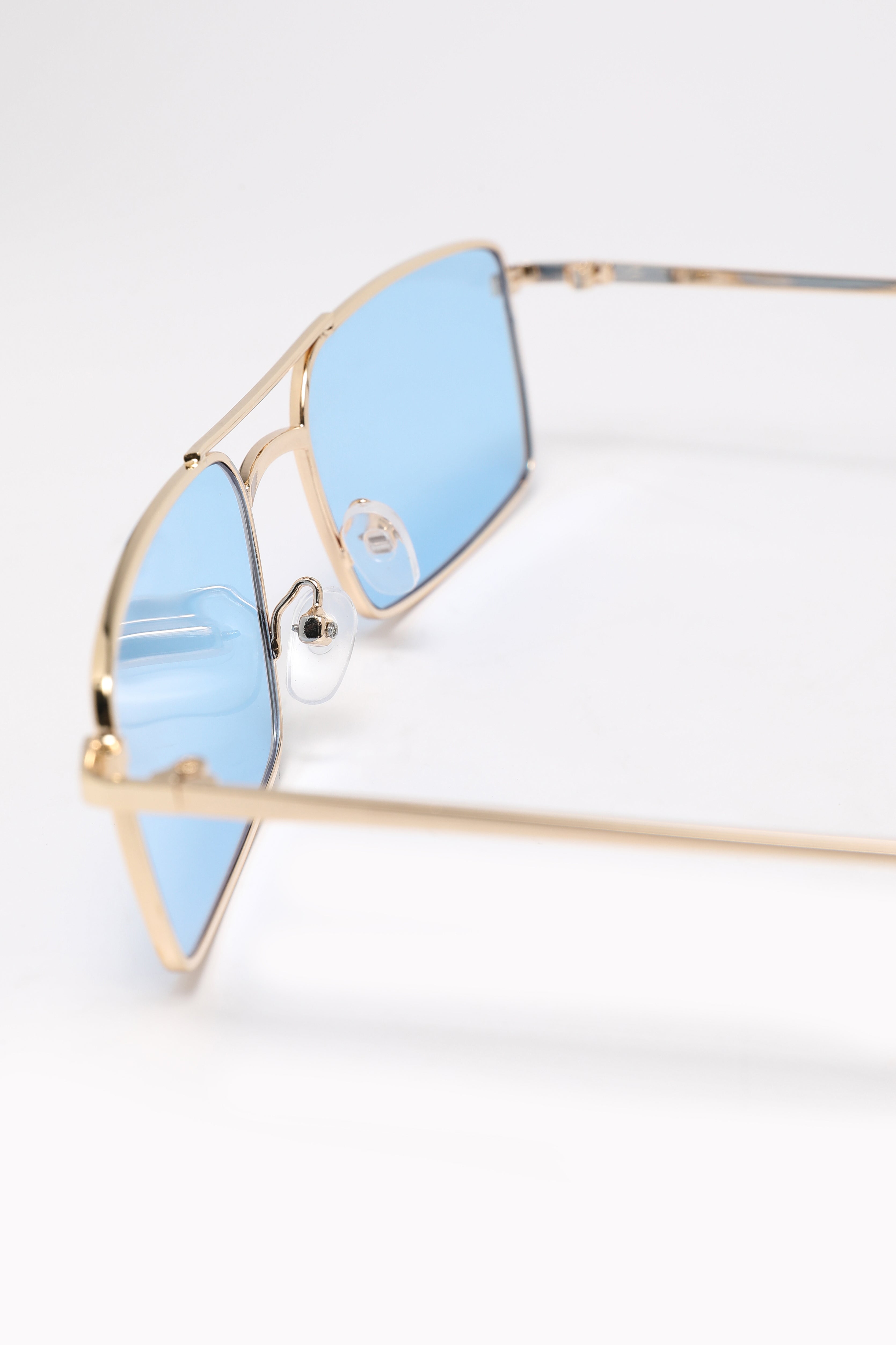 Glasses - Gold + Light Blue