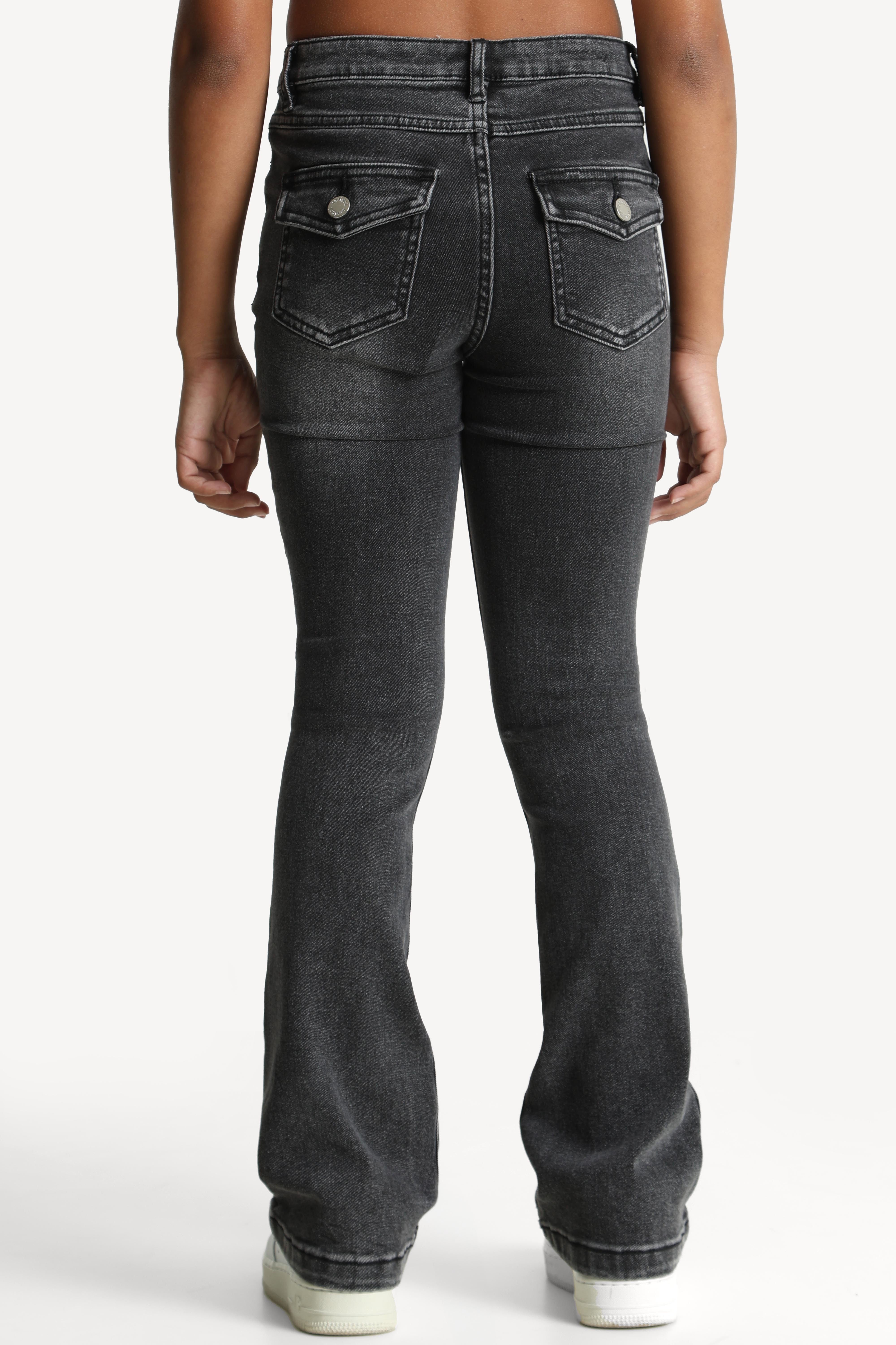 Flare Jeans - Gewaschen Schwarz
