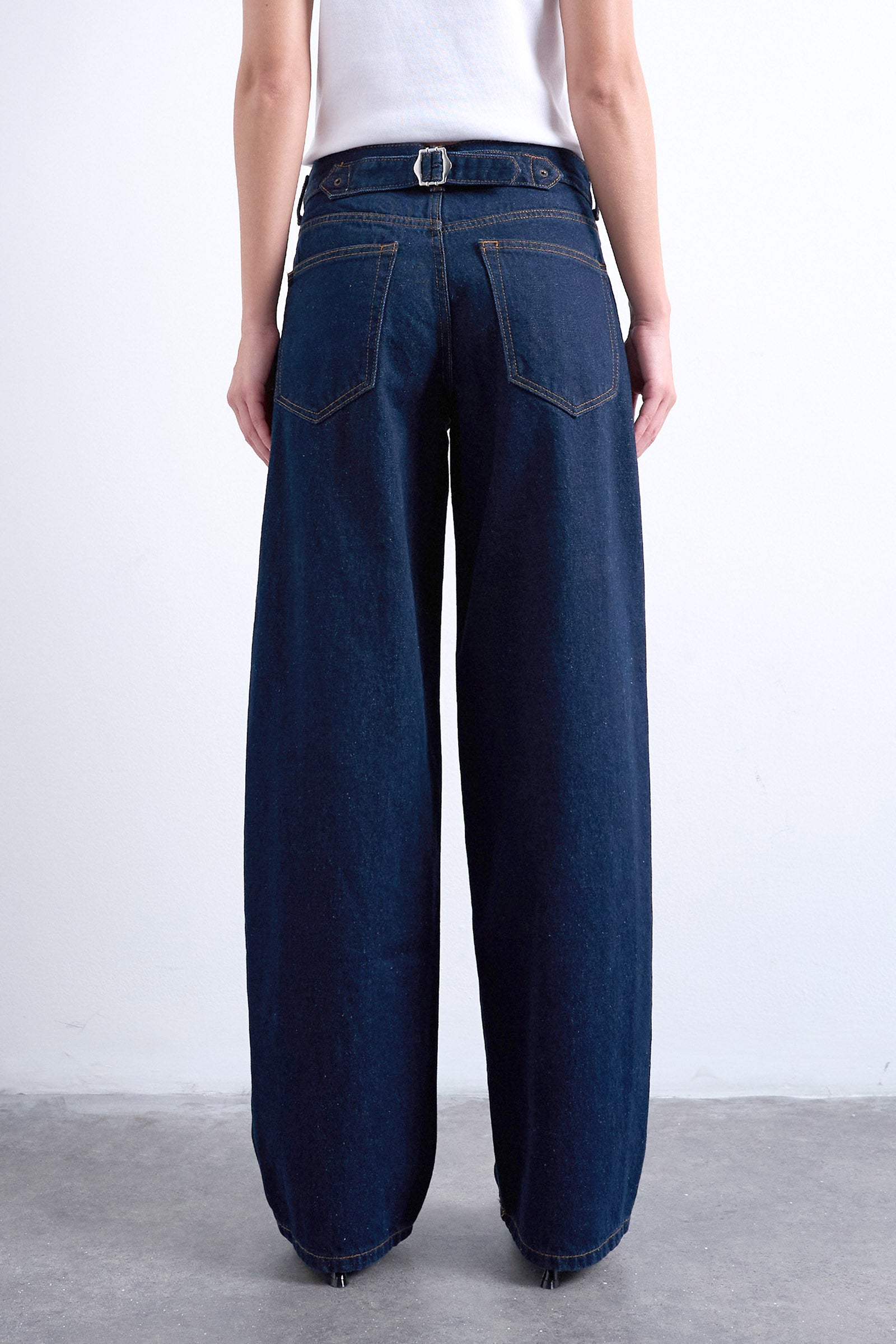TSCINCH Wide Leg Jeans L32 - Dark Blue Denim