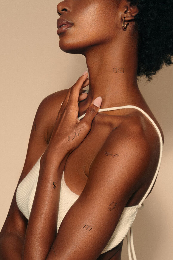 Lucky Girl tattoos éphémères - Black