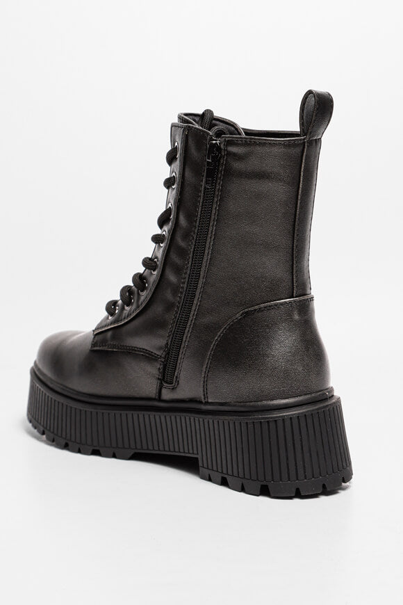 Bottines à lacets à plateforme - Pewter