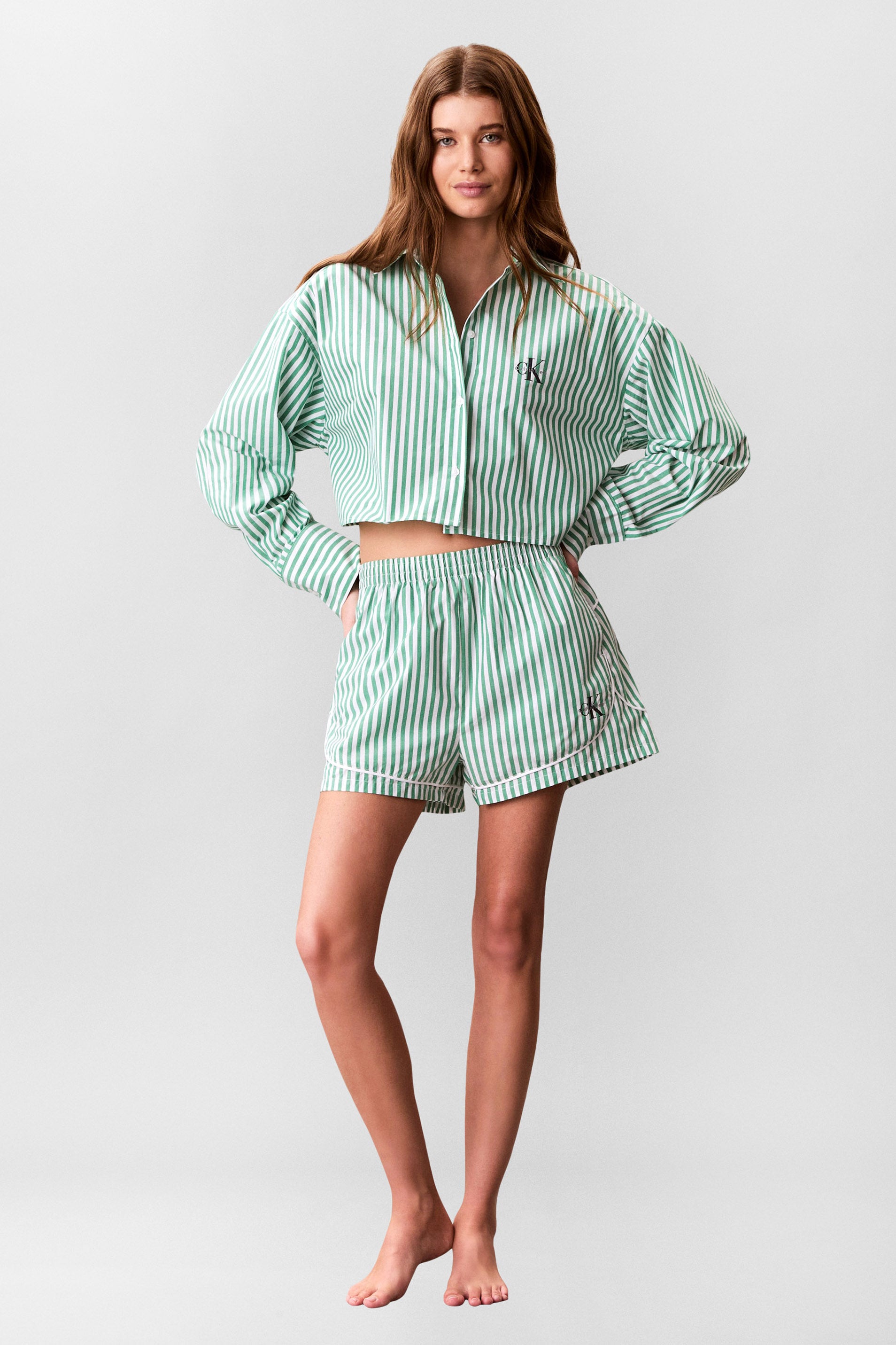 Crop Hemd - Gras Green