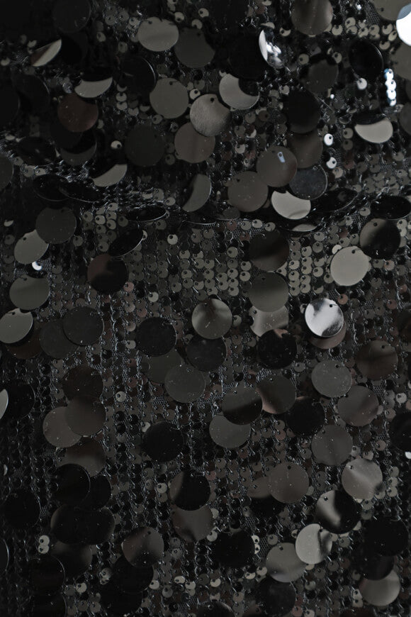 Minigonna di paillettes - Nero