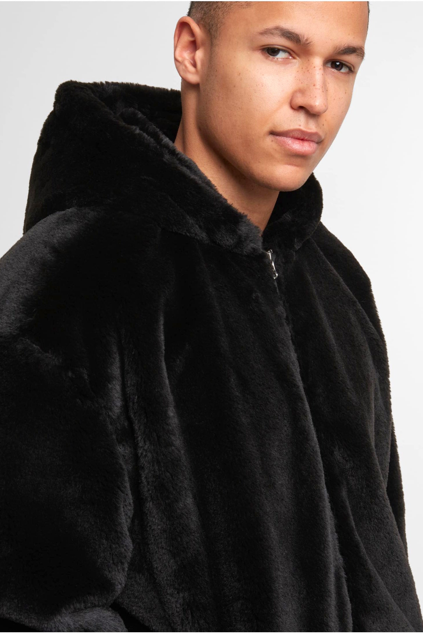 Faux fur jacket - Black