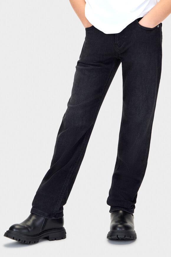 Straight Fit Jeans - Black Denim