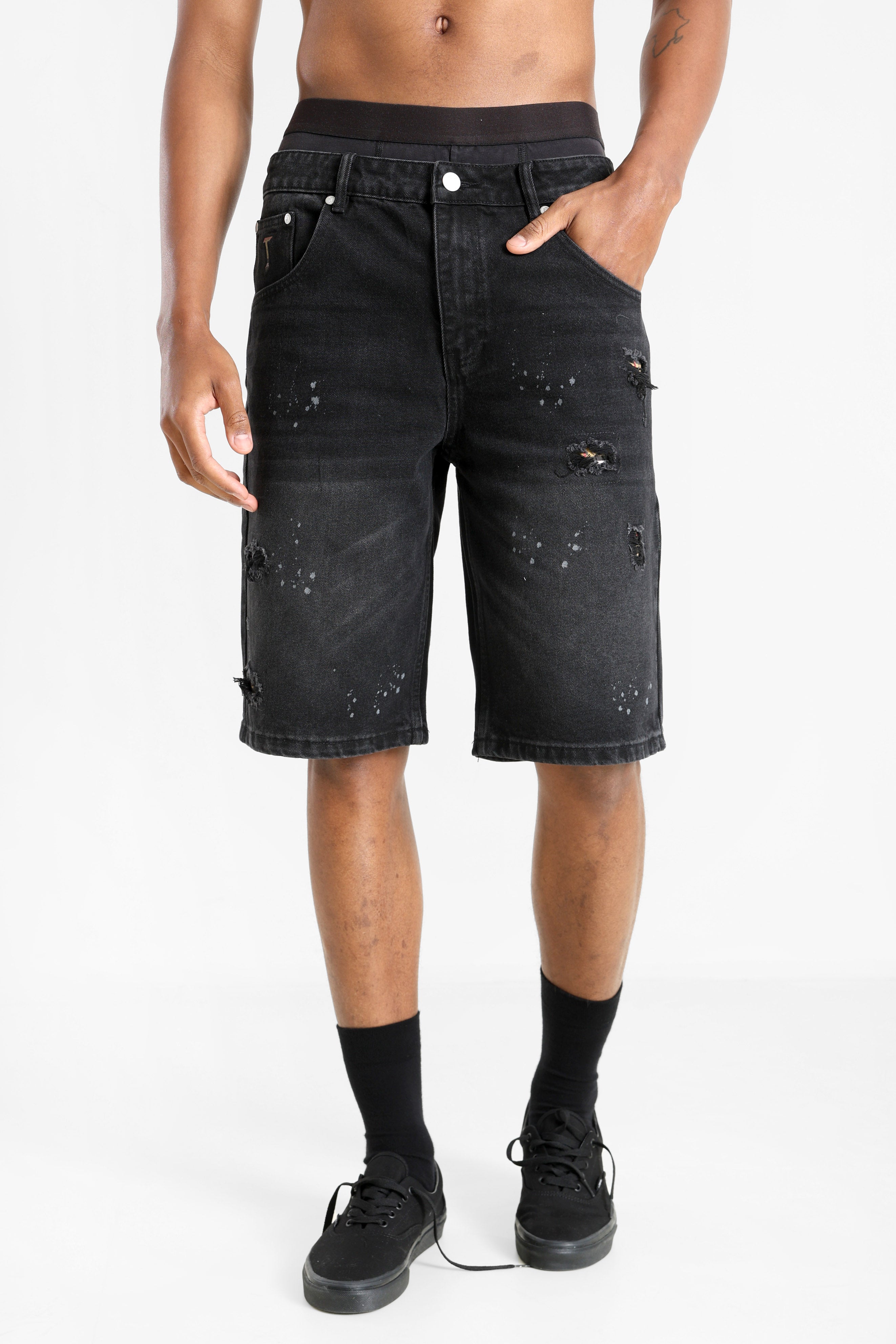 Denim shorts - Noir Denim