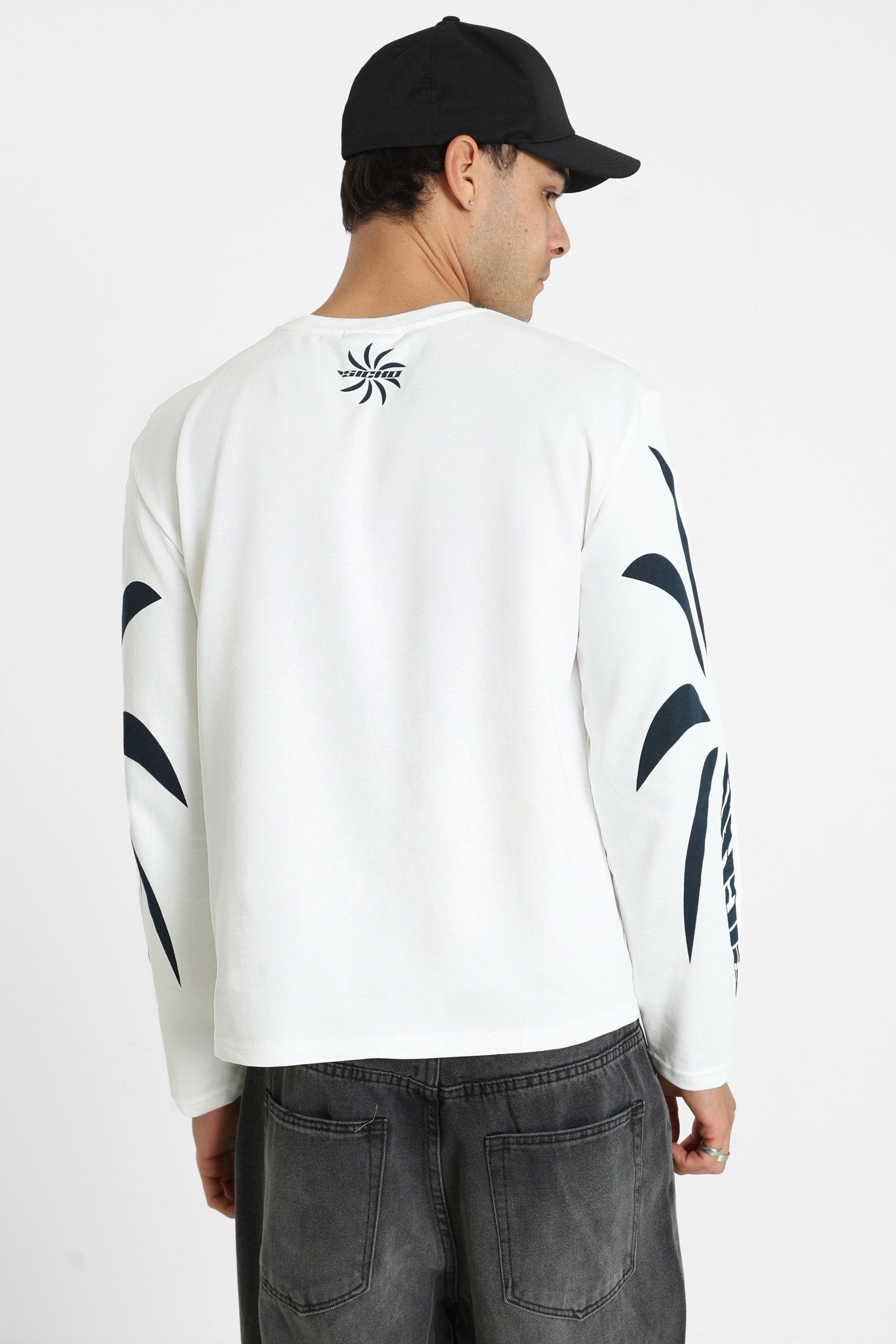 Shirt manches longues - Ecru + Noir