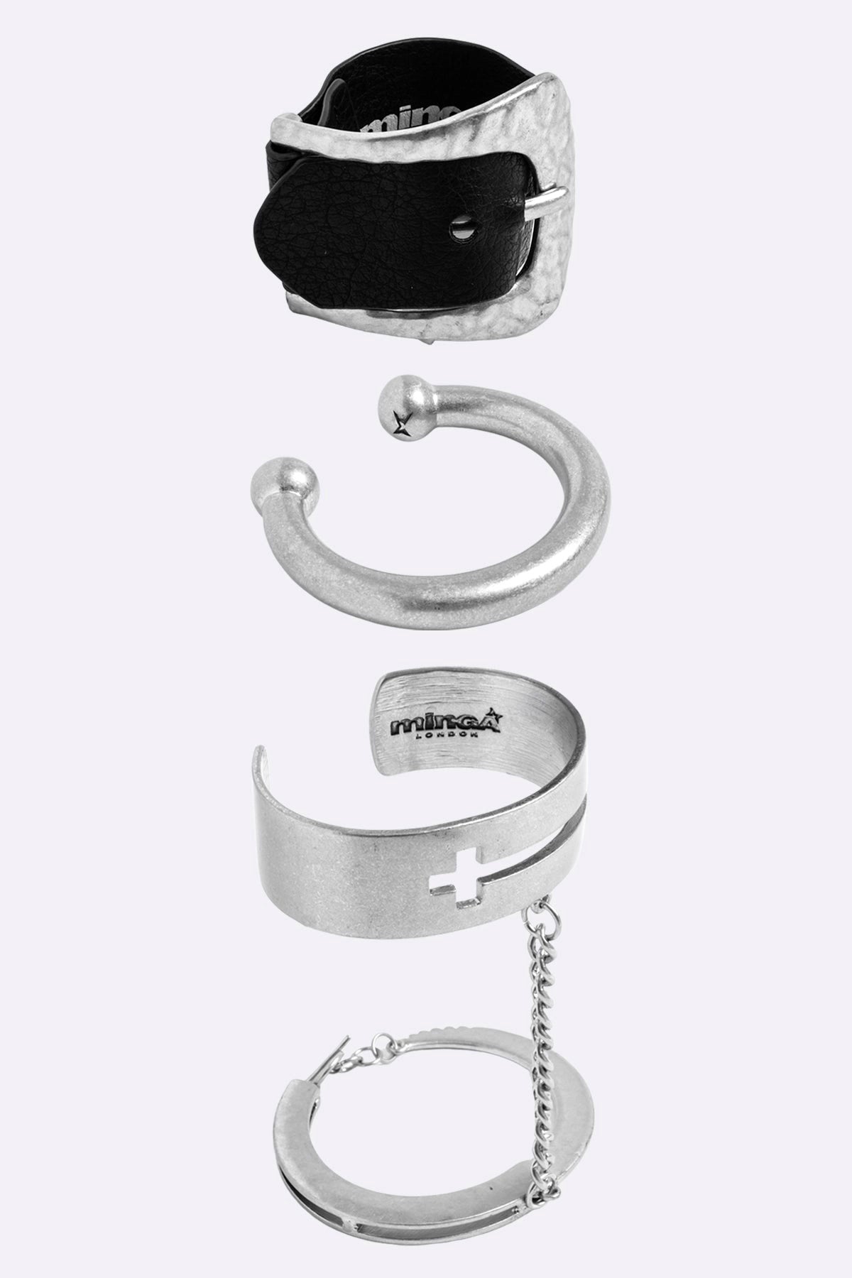 Seven Sins lot de bracelets - Silver + Black