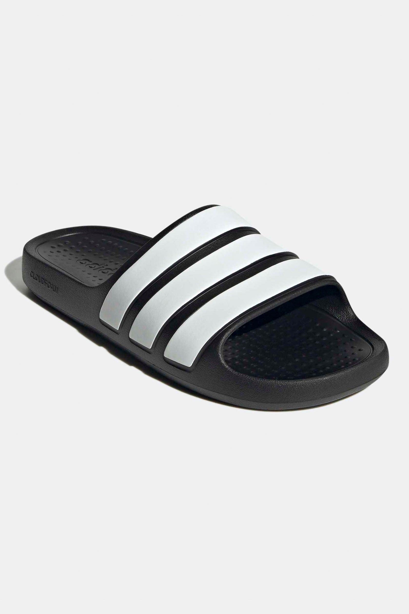Adilette Flow Pantoletten - Black + White
