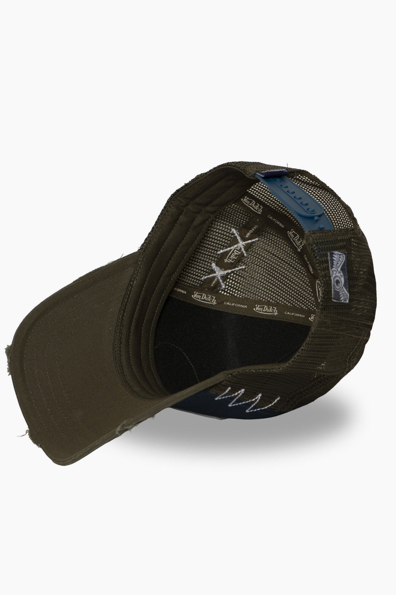 Casquette trucker / snapback - Olive + Blue