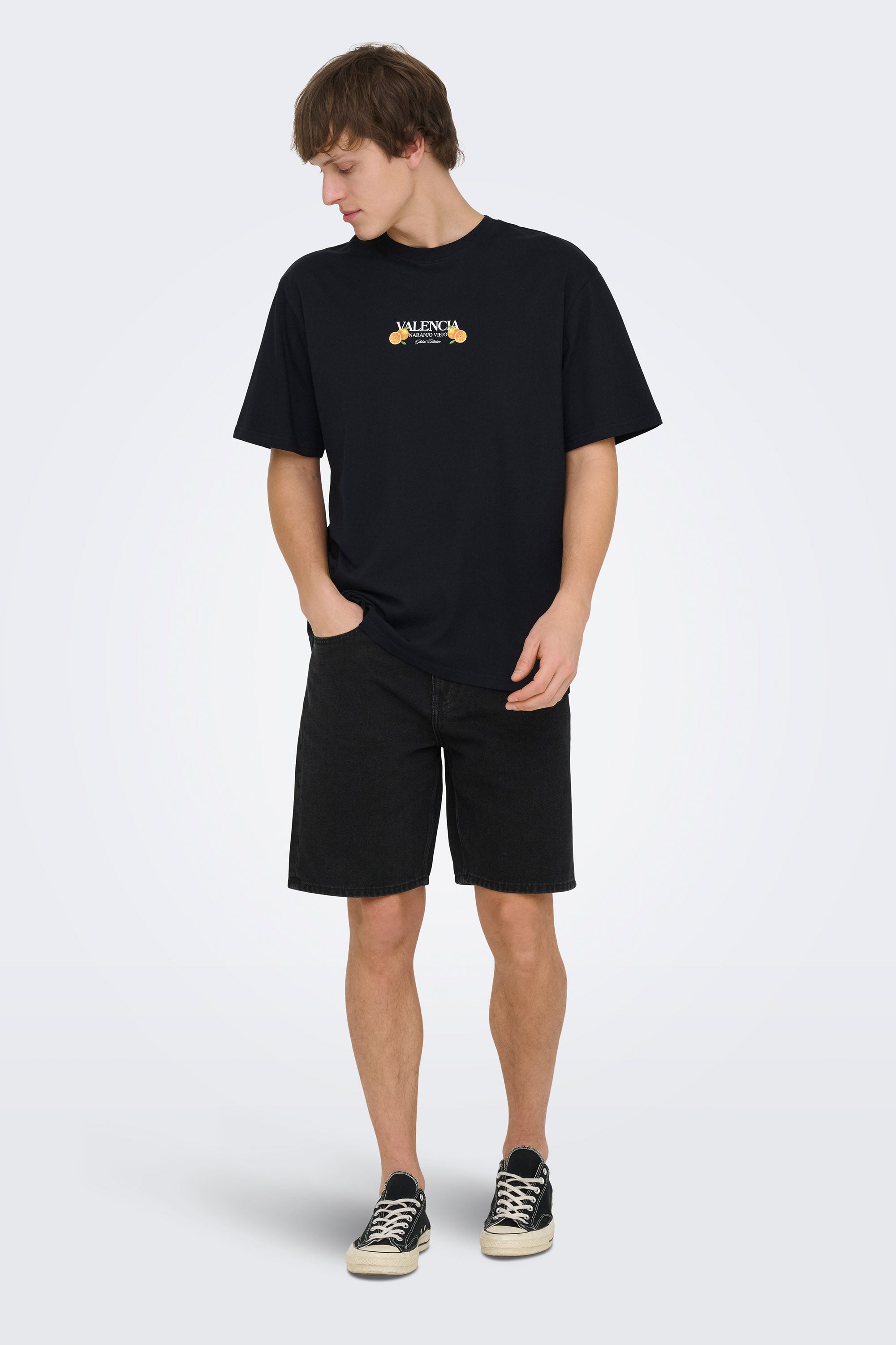 Edge short en jean - Washed Black