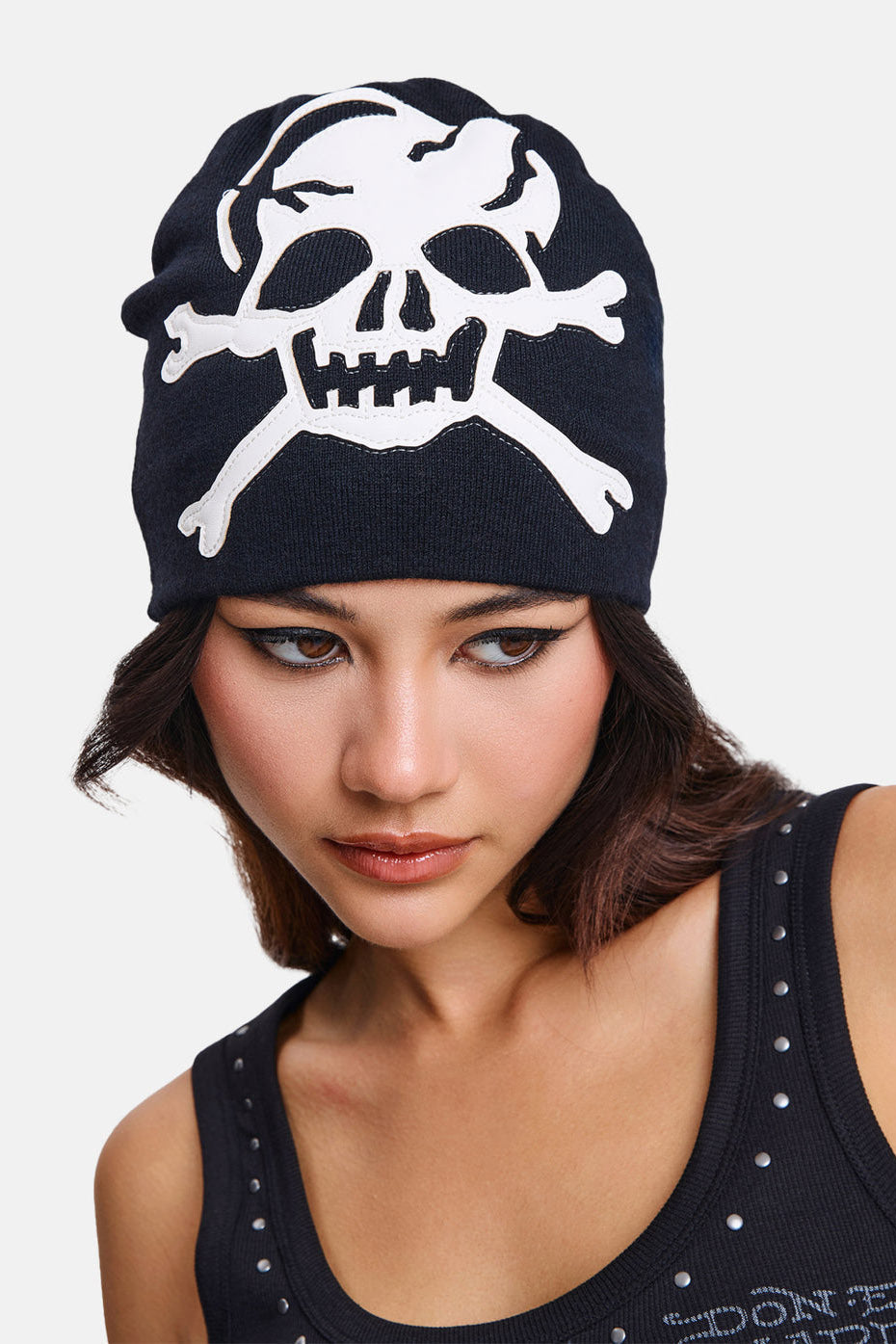 Beanie - Black + Beige