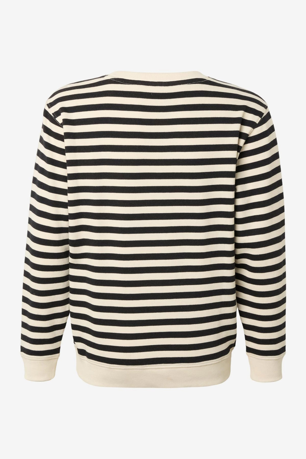 Striped Sweatshirt - Whitesand + Black