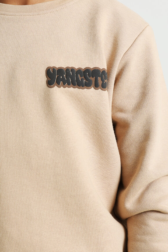 Sweatshirt - Beige + Black
