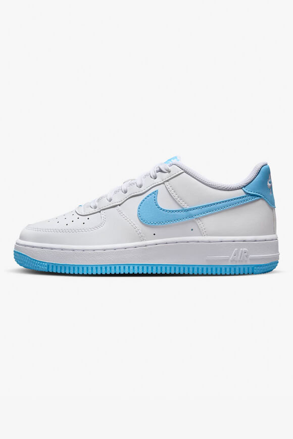 Air Force 1 Sneaker - White + Aquarius Blue