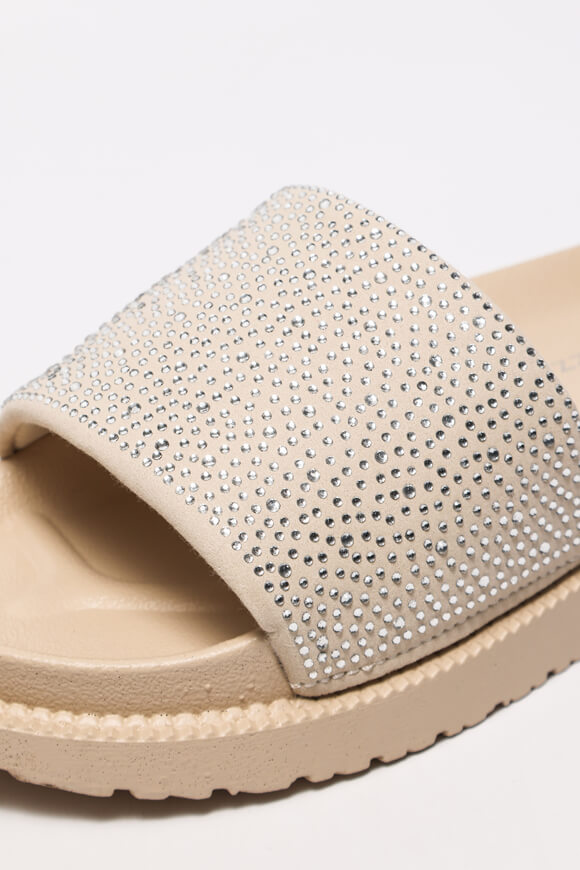 Mules con strass - Beige