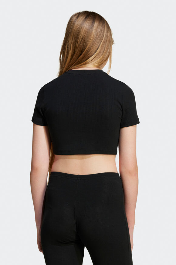 T-shirt à côtes - Noir