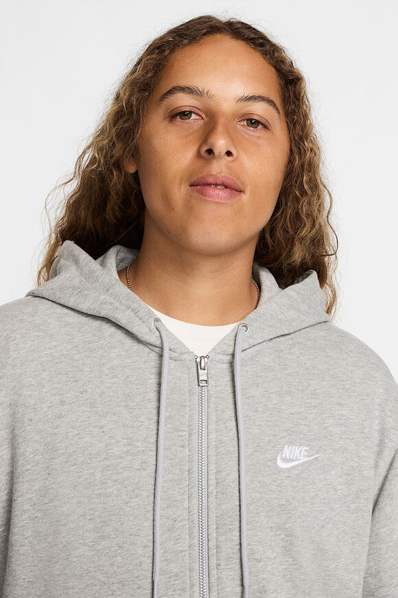 Hooded zip-up sweatshirt - Grey Heather