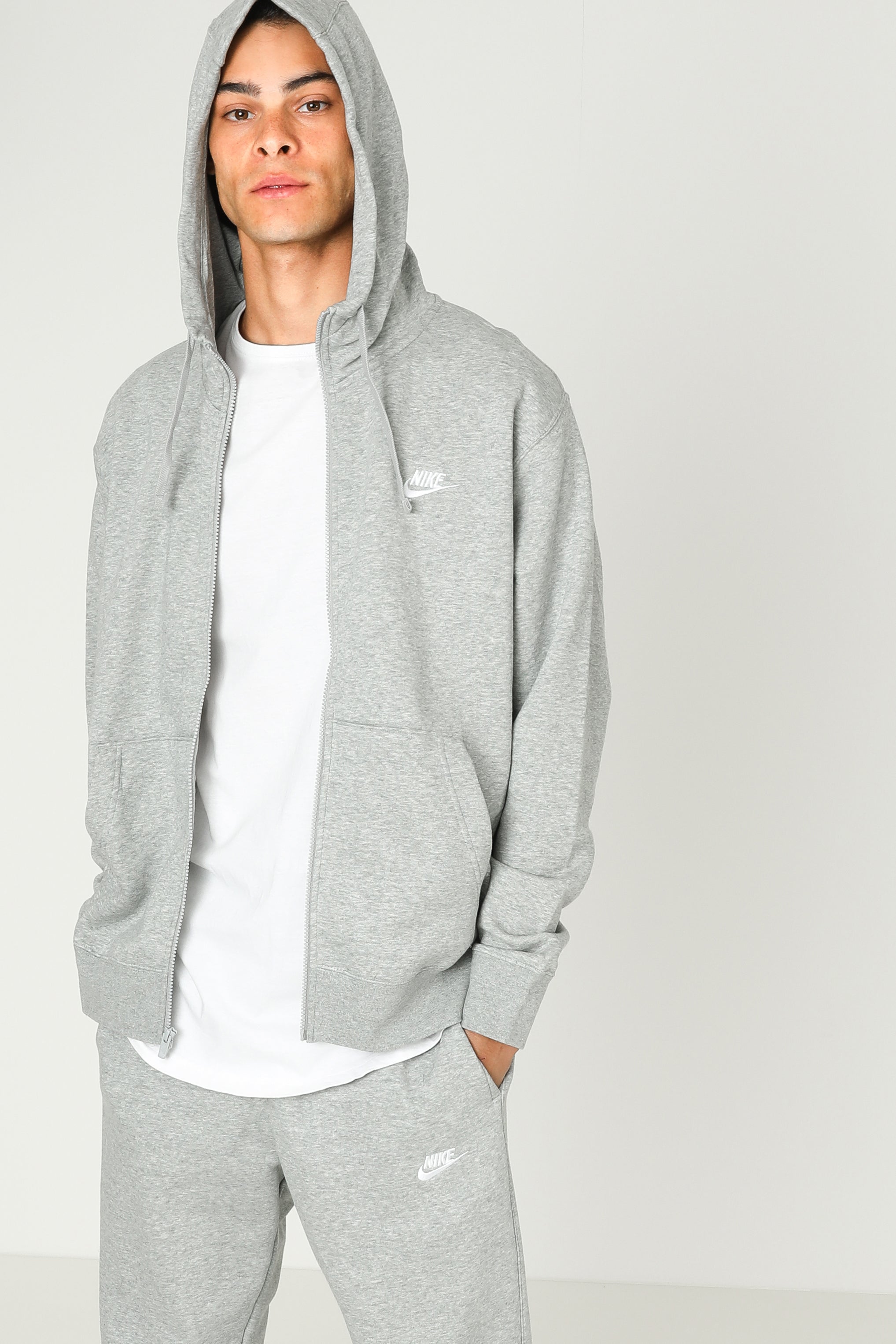 Sportswear Club Kapuzensweatjacke - Grey Heather
