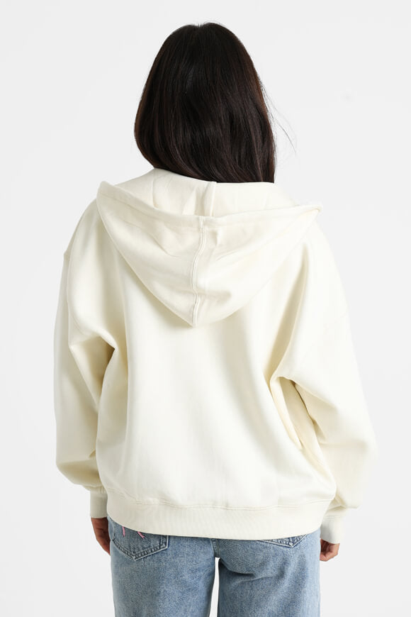 Hooded sweat jacket - Cream