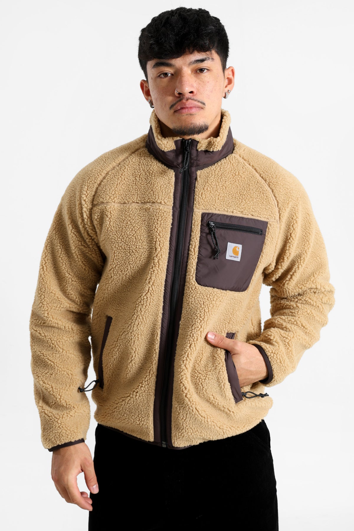 Prentis sherpa jacket - Dusty H + Tobacco