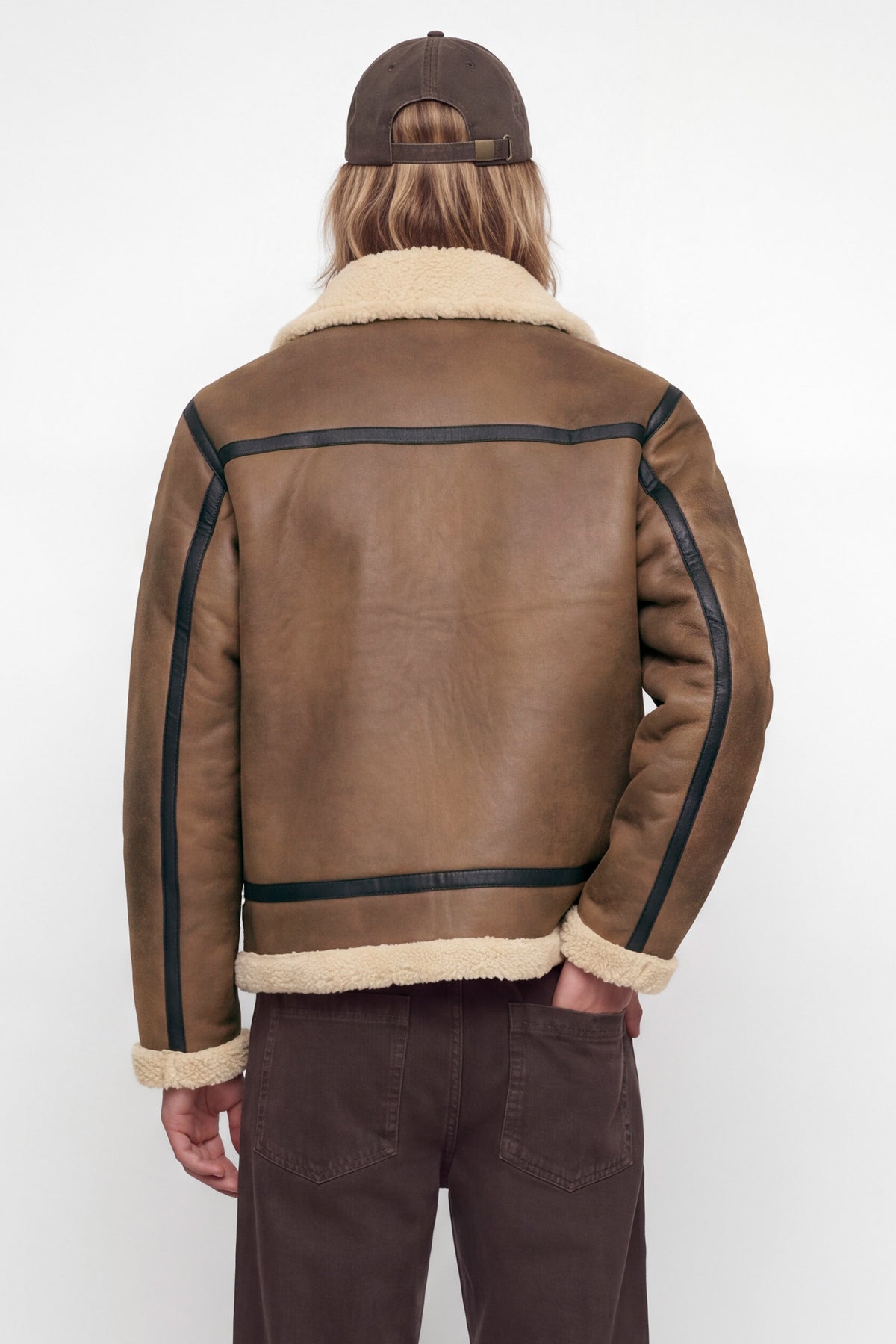 JORNORREBRO giacca in montone rovesciato - Toffee