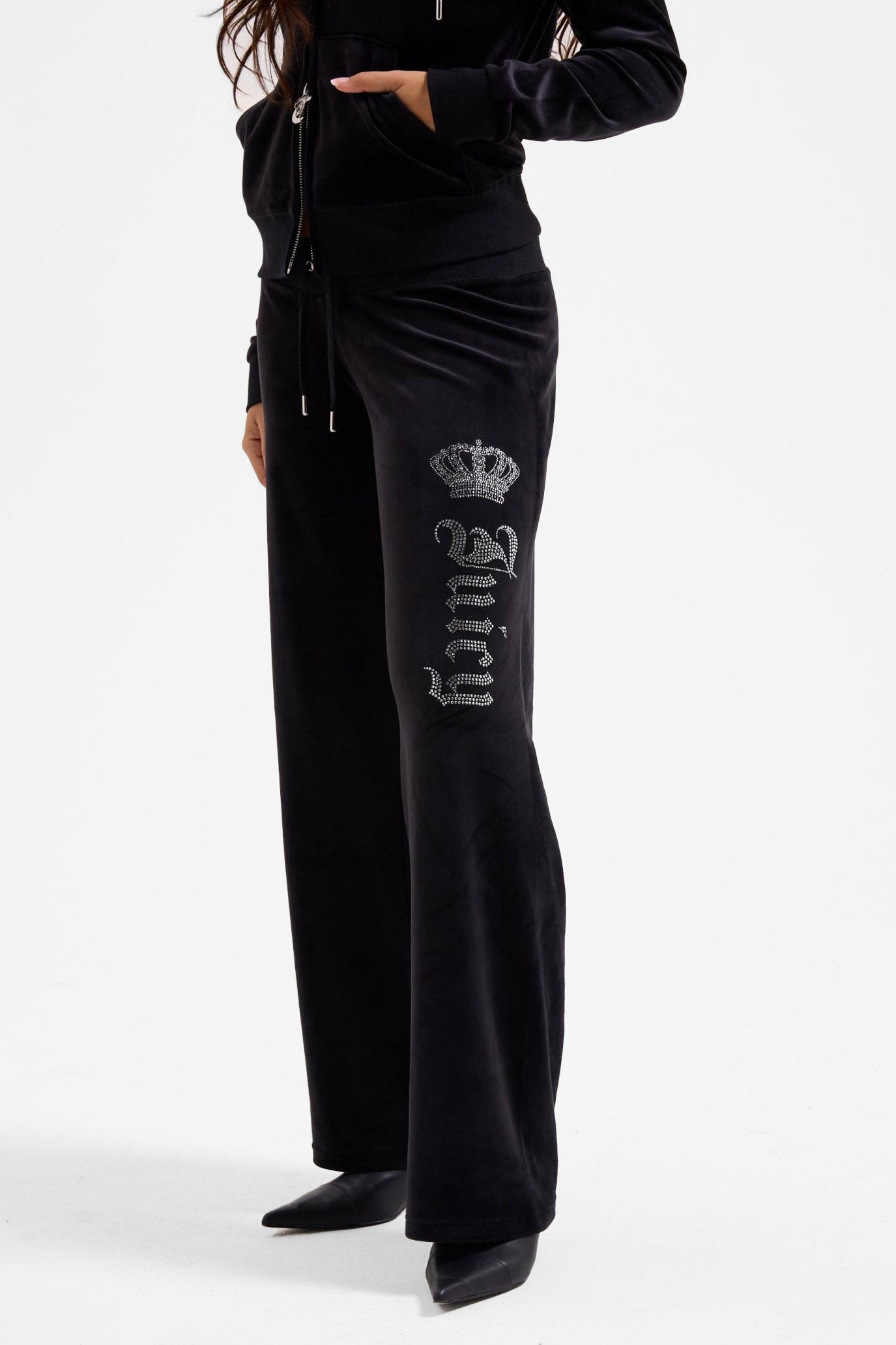 Gothic Samt Hose - Black