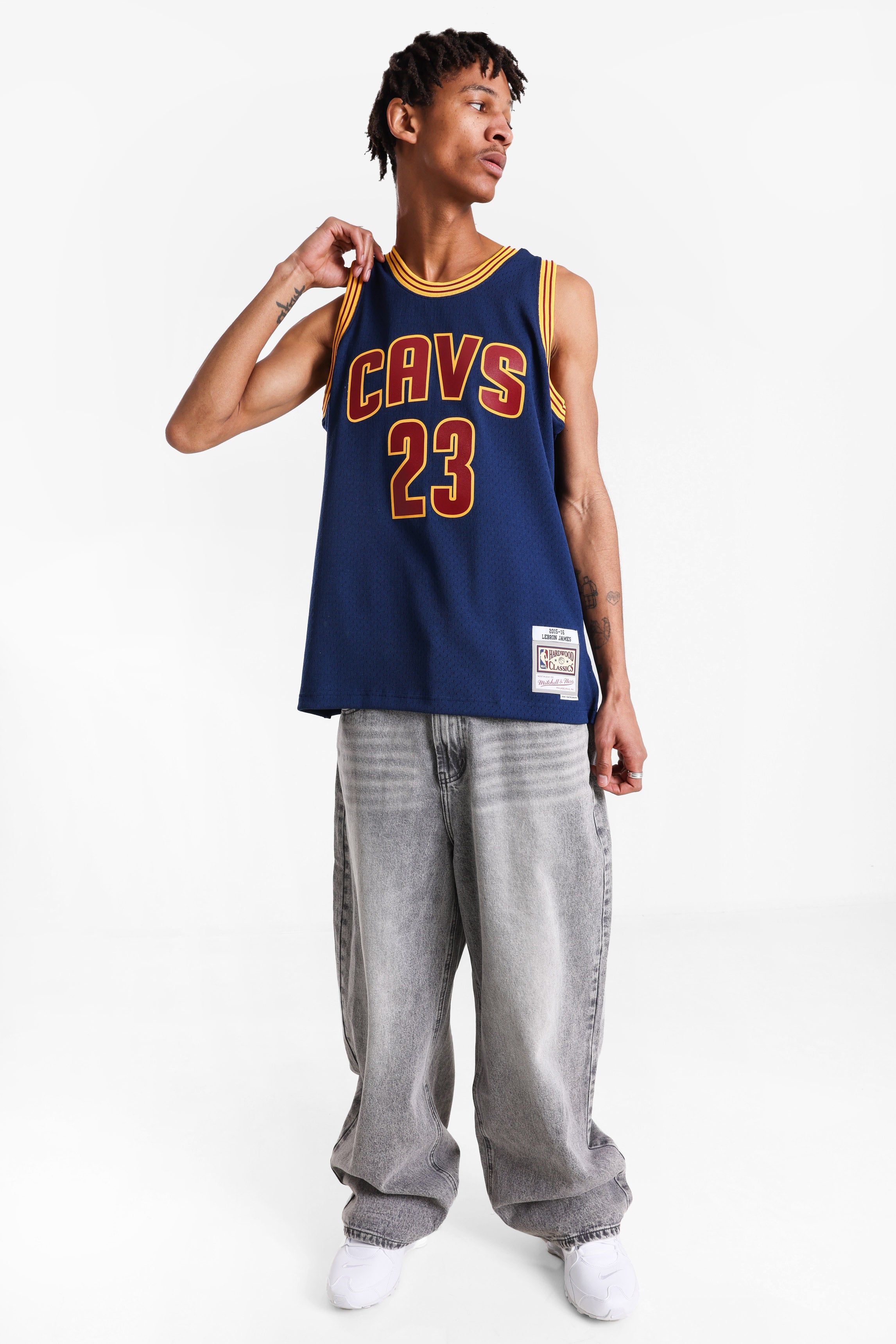 Mesh Tanktop - Navy + Yellow