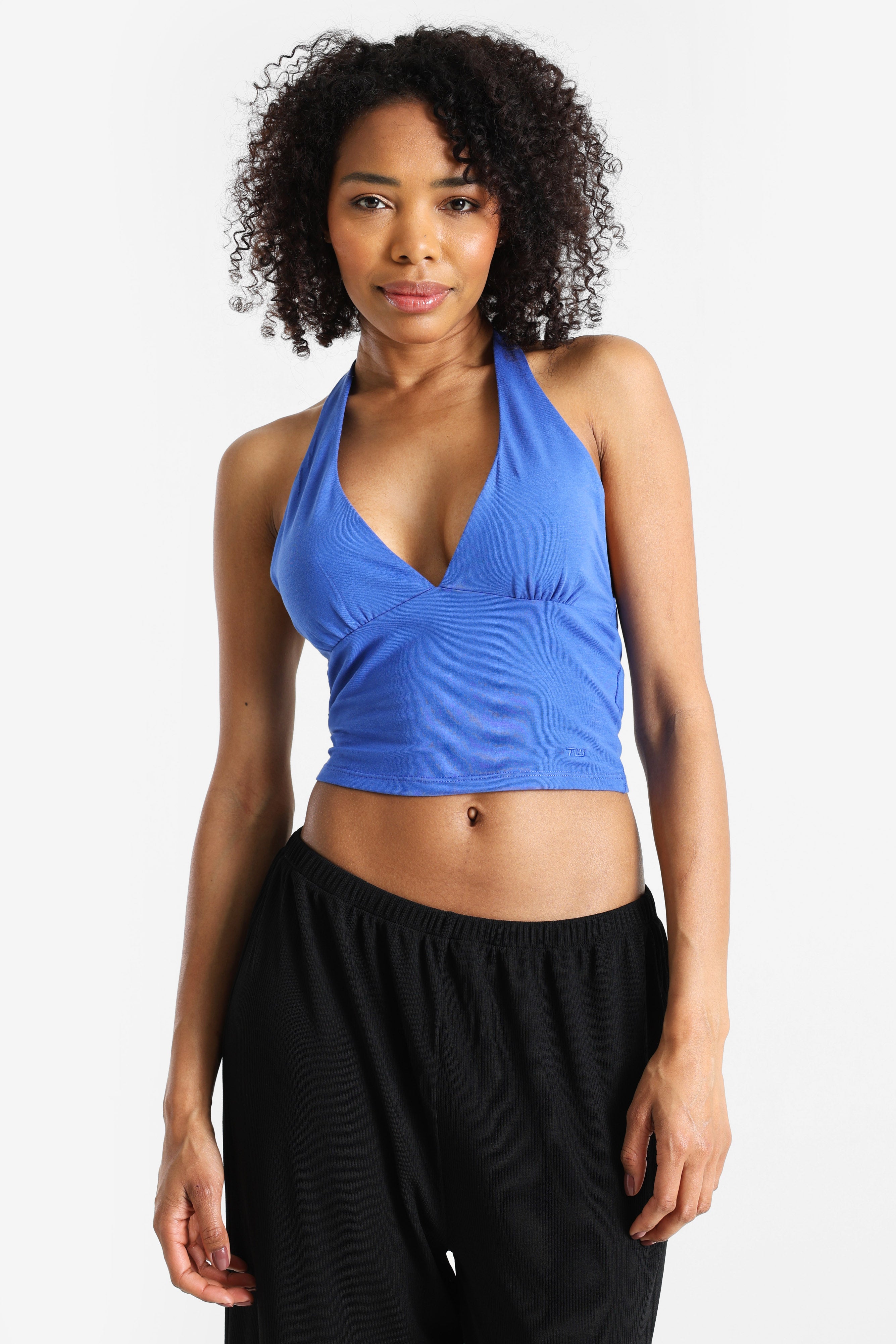 Neckholder Crop Top - Royal Blue