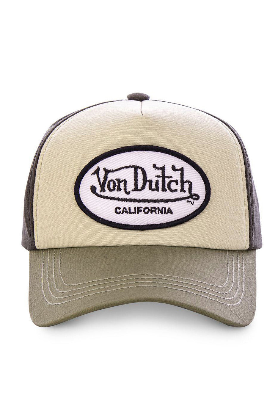 Snapback Cap - Olive + Beige