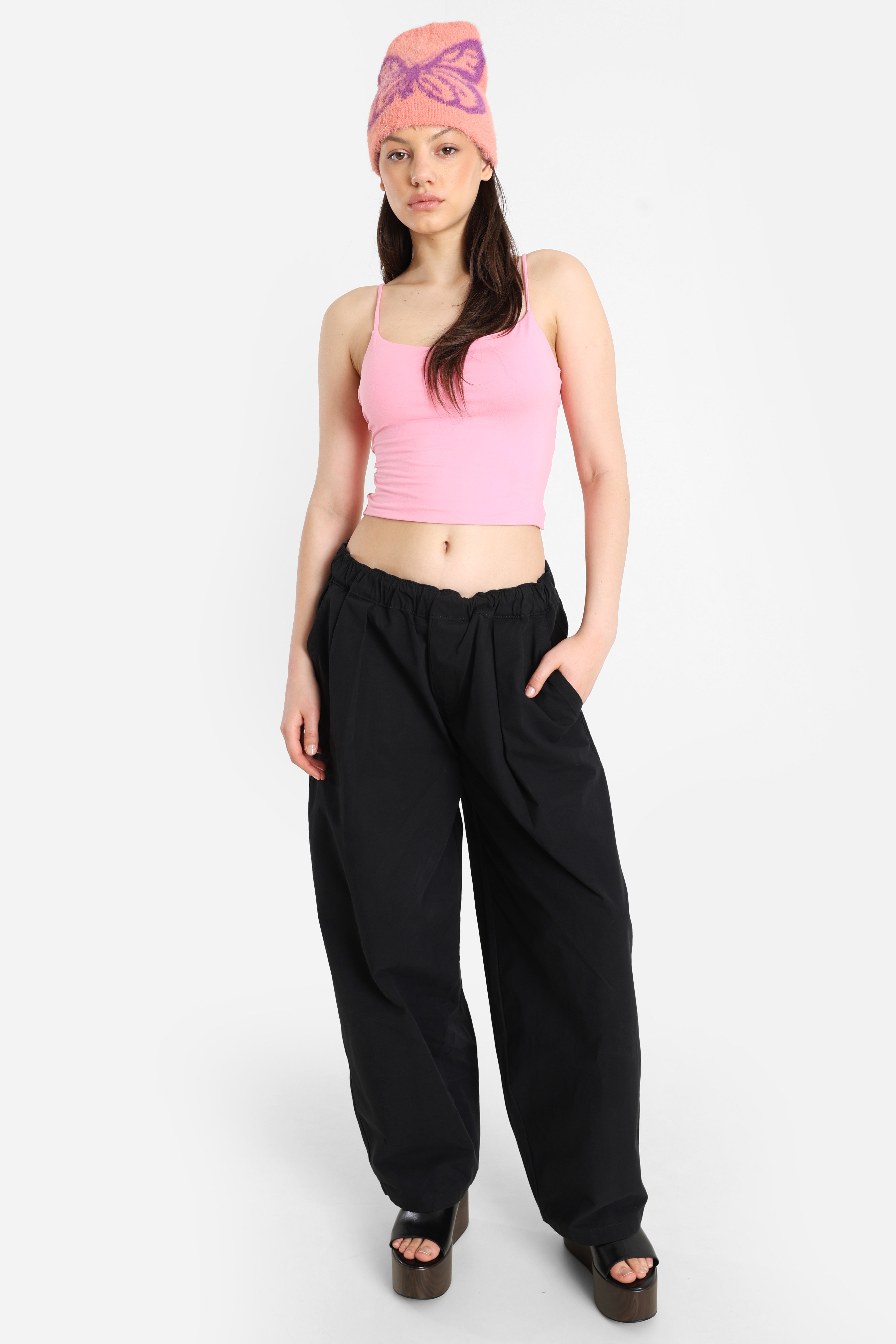 Crop Trägertop - Rose