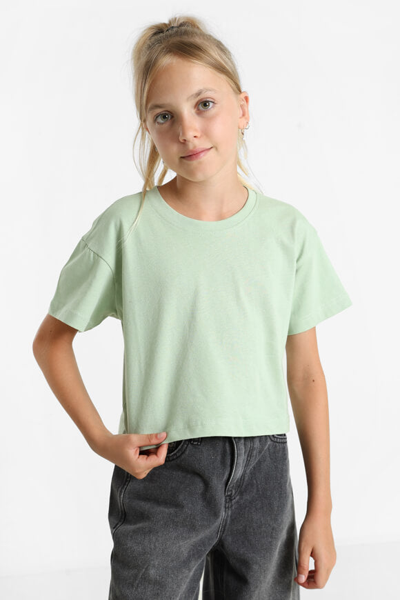 T-shirt crop - vert clair