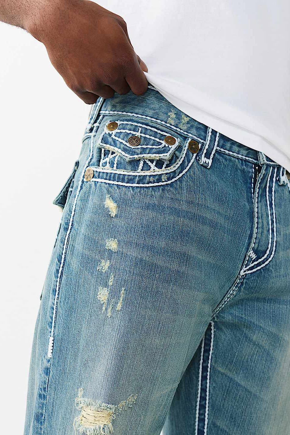 Relaxed straight fit jeans L32 - Blue Medium Wash