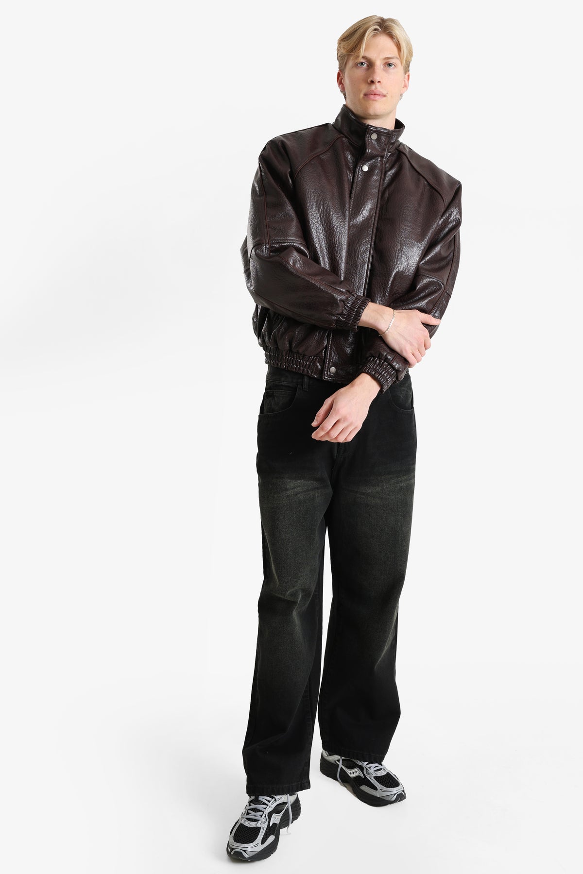 Kunstlederjacke - Brown
