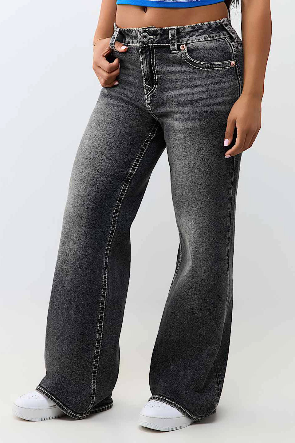 Jeans Bobbi a vestibilità larga - Meadow Ash