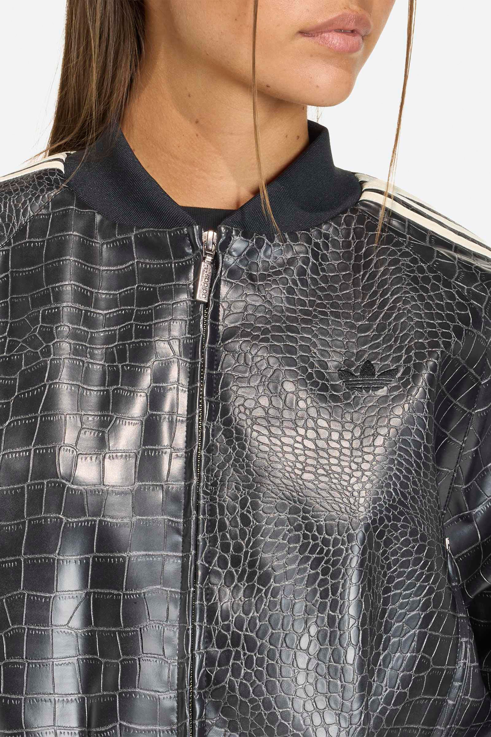 Bomber Kunstlederjacke - Black