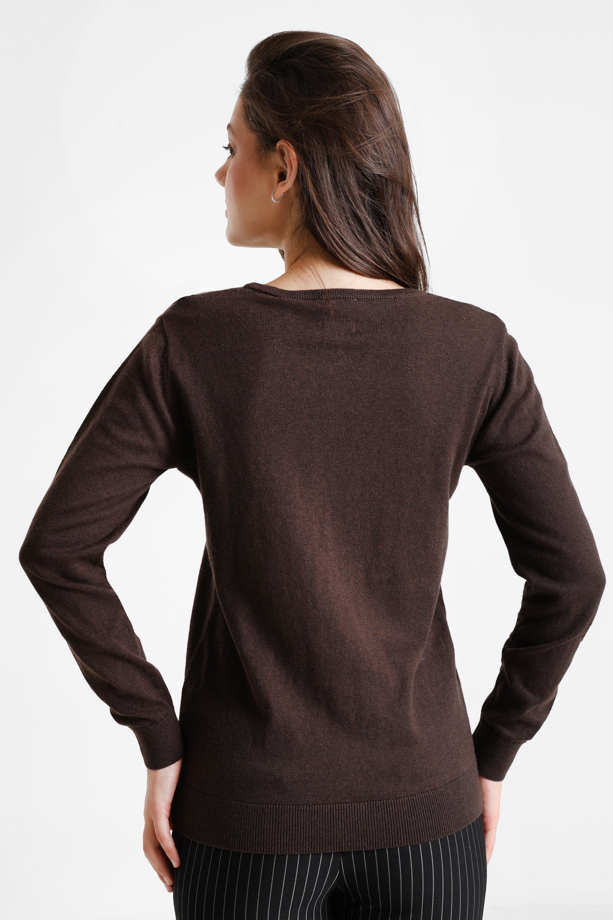 Maglione Pam in maglia fine - Brown