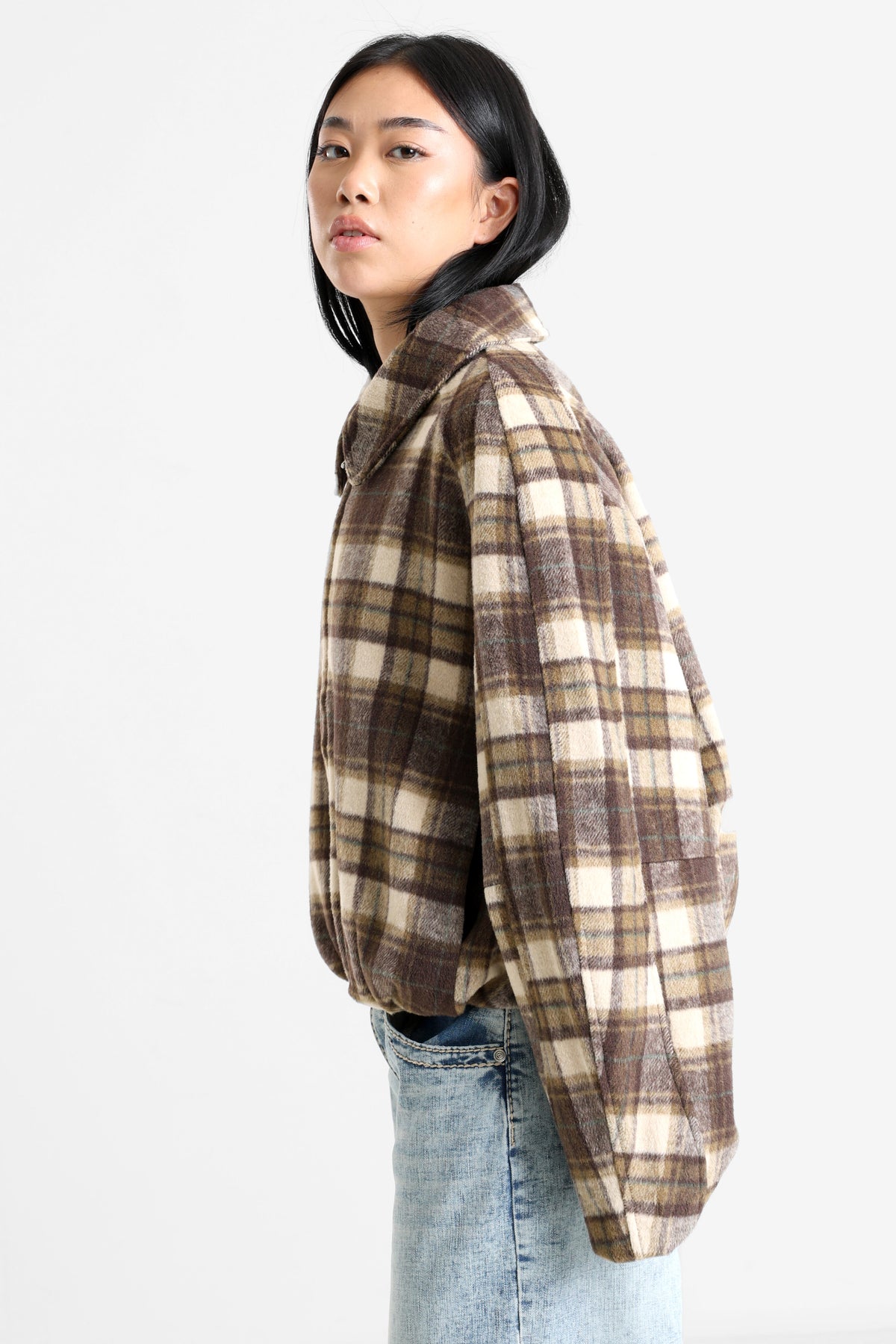 Veste ballon - Brun + Beige